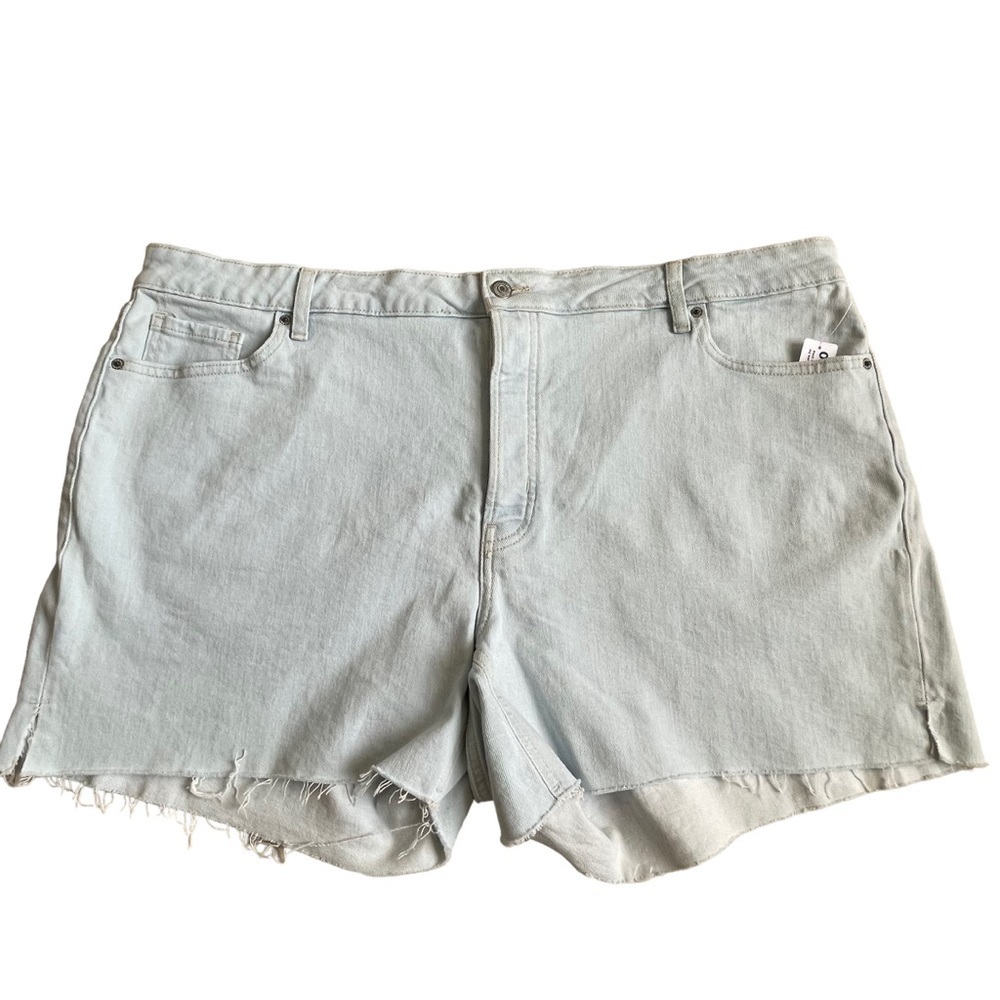 Old Navy Women’s High Rise O.G Straight Cut-off Shorts Plus Size 22 Light Wash